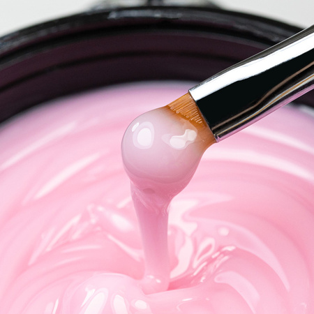 Gel de modelado denso y duro Jelly Builder Gel de MollyNails, French Pink, sin HEMA ni Di-HEMA, 15 g