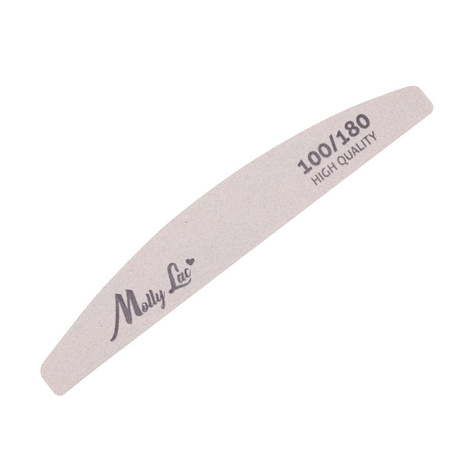 Lime à ongles « Bezpieczny Pakiet » (coffret sécurité) forme bateau demi-lune MollyLac 100/180 zébrée, 1 pièce
