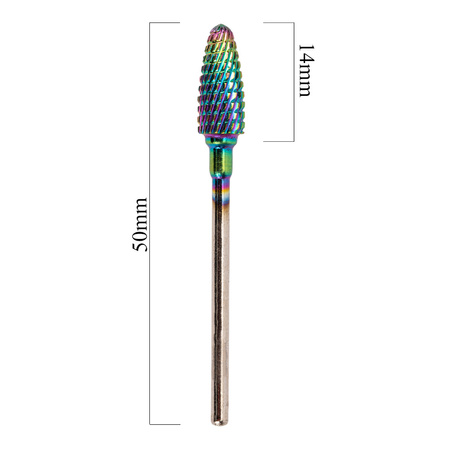 Professional cobalt-tungsten rainbow bur, Flame M 3/32" No. 3