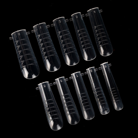 XL dual tunnel upper forms for building MollyNails square nails YQ-4 120 pcs