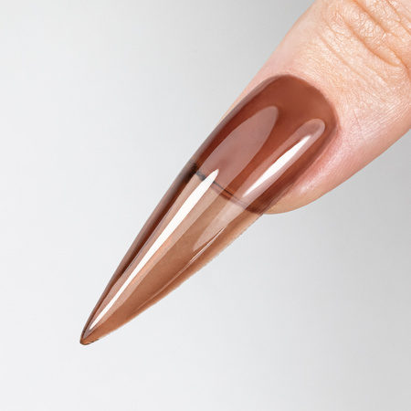 Farbenfrohes Topcoat ohne Abwischen – „Crystal Glass“ von MollyNails, Chocolate, HEMA/Di-HEMA-frei, 10 g
