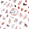 Thin self-adhesive leaf nail stickers F785
