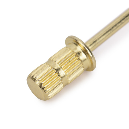 Steel mandrel for abrasive caps, gold
