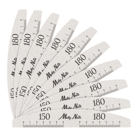 Mineral-Nagelfeile, Bootsform, Halbmond, 150/180, Standard, MollyNails