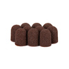 Cappucci abrasivi per pedicure con interno in cotone, 16 mm, grana 80, marroni, AlleMed, 10 pezzi
