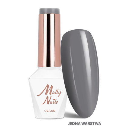 Smalto ibrido LED/UV Gel Polish The Trend Edit n. 307 Steel MollyNails senza HEMA/Di-HEMA 8 g