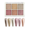 Polvo para uñas con efecto espejo, estuche de 6 colores MollyNails n.º 3