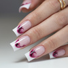 Autocollants pour ongles 5D / French / Ligne du sourire, 20 pièces, rose, SD-2281