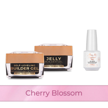 MollyNails PRO MATCH SYSTEM 2+1 Cherry Blossom : 2 gels de construction + Doctor Top 15 g