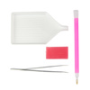 Nail decoration kit with zirconia stones – applicator, wax, tray, and tweezers
