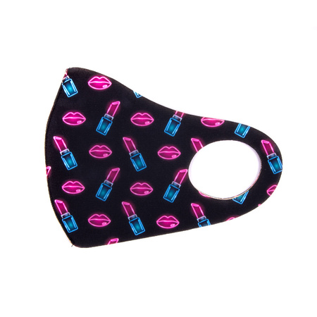 Premium reusable protective mask with nanosilver Lipstick S/M 1 pc