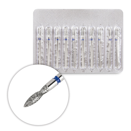 Diamantfräserset GD0204D M, blau, mittel, 10 Stück