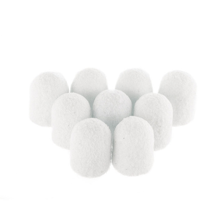 Pedicure-Kappen 7 mm, Körnung 180, 10 Stück, Fabric Podo AlleMed, Weiß