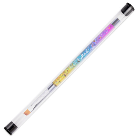 Schrägpinsel für Gel und Verzierungen One Stroke Pro Rainbow MollyLac Nr. 6