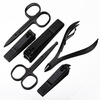Set of 18 cosmetic accessories for manicure, pedicure, and facial treatments in a black and red case - CC046