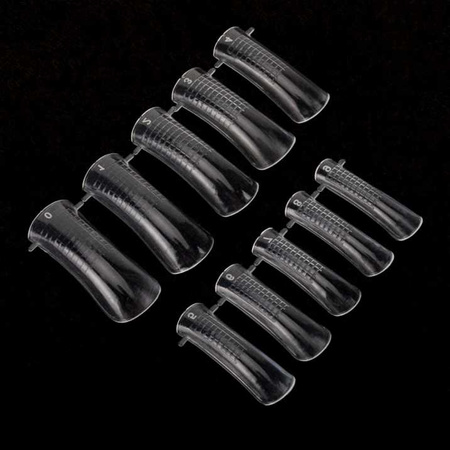 Moules à ongles supérieurs Dualform, modèle 4, transparents, pour gel, acrylogel et acrylique, 100 pièces