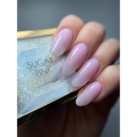 HEMA/Di-HEMA Free nail builder gel with tea tree oil MollyLac HerbaLine Sugar Pink by Gosia Kruś 50g