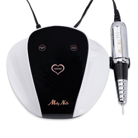 Máquina para uñas MollyNails de 68 W para manicura y pedicura, color blanco, modelo M18, 45 000 rpm