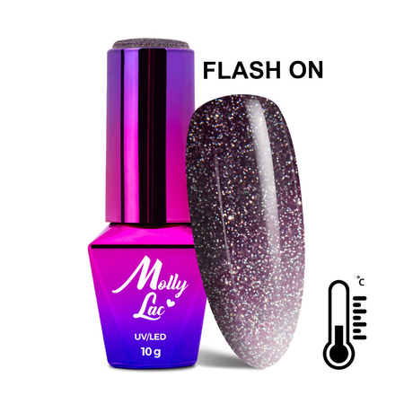 Vernis hybride MollyLac Thermo Flashing Lights Itself 10 g n° 694