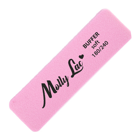 Double-sided polisher Buffer mini wide Soft 180/240 pink MollyLac 5 pcs