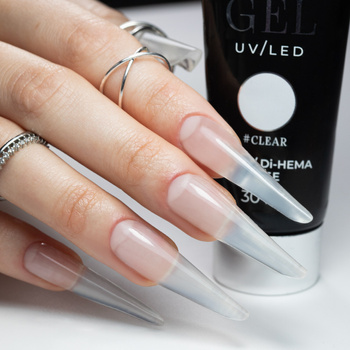 Gel acrílico Polygel para la extensión de uñas AcrylGel MollyNails sin HEMA/Di-HEMA, transparente, 30 ml