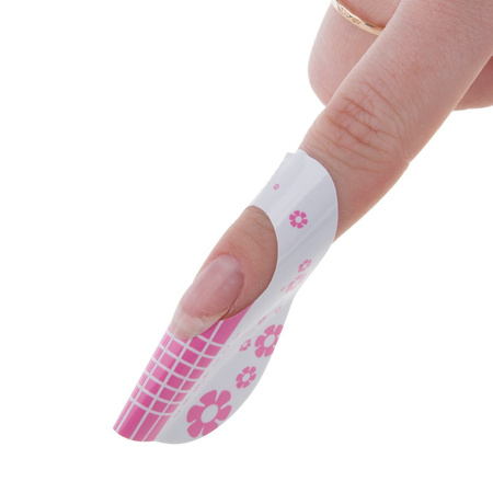 MollyLac Basic Flowers Nagelformvorlagen, 100 Stück