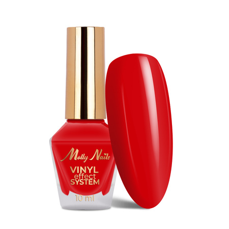 Klassischer Nagellack STEP 2: Color Lacquer Vinyl Effect System MollyNails Fire Red 10 ml