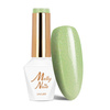 Vernis hybride MollyNails Green Party Glitter Green sans HEMA/Di-HEMA, 8 g, n° 81