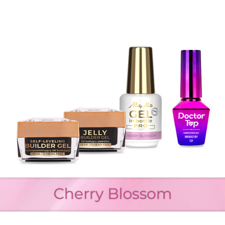 PRO MATCH SYSTEM 3+1 Cherry Blossom: 3 гелі LED/UV по 15 г: Jelly&SelfLeveling;&Gel; у флаконі + Doctor Top 10 г БЕЗКОШТОВНО