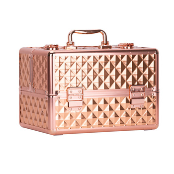Trousse à maquillage M pour vernis à ongles Diamond 3D, finitions rose doré