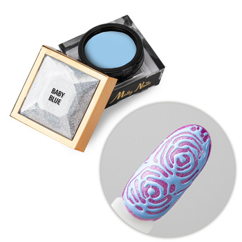 Creative Flow Color Gel - Gel creativo para Nail Art con efecto de diseños difuminados y suaves MollyNails Baby Blue Sin HEMA/Di-HEMA 5 g