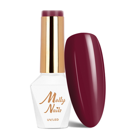 Vernis hybride MollyNails Energize Scarlet sans HEMA/Di-HEMA, 8 g, n° 496