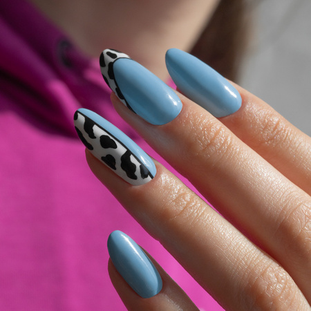 5+1 gratis MollyNails Hybridlack Blue Sky Baby Blue HEMA/Di-HEMA-frei 8 g Nr. 110