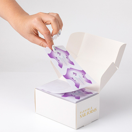 Kunststoff-Nagelverlängerungsschablonen für Gel und Acrylgels von MollyLac Flexible, violett, 500 Stück
