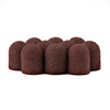Capuchons abrasifs pour pédicure avec insert en coton, 13 mm, grain 180, marron, AlleMed, 10 pièces