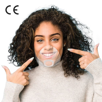 Mini protector facial para labios y nariz Mouth Shield: mascarilla transparente antivaho, 5 unidades, talla S/M