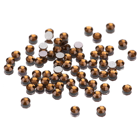 SS5 Smoked Topaz glass nail rhinestones, approx. 50 pcs