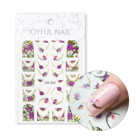 Selbstklebende Nagelsticker mit Blumenmotiv CM-052