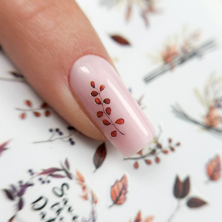 F785 MollyNails Self-Adhesive Leaf Nail Stickers
