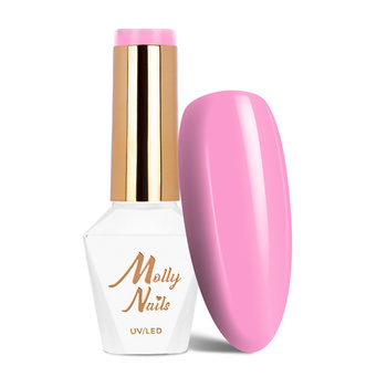 Lakier hybrydowy MollyNails Yoghurt Marshmallow HEMA/Di-HEMA Free 8g Nr 121
