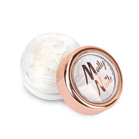 Decorazioni per unghie a forma di cuore 3D MollyNails n. 1, 40 pezzi