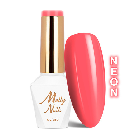 Esmalte híbrido MollyNails Neons Sweets sin HEMA ni Di-HEMA, 8 g, n.º 74