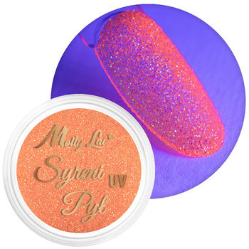 MollyLac Mermaid neon nail glitter, glows under UV light, 2.5 g jar, No. 3