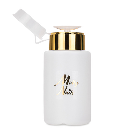 Flacon pompe pour liquides MollyNails doré 150 ml