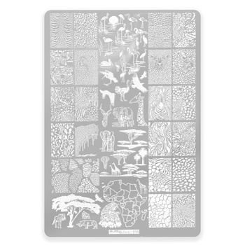 Plate with patterns for stamps plus-100