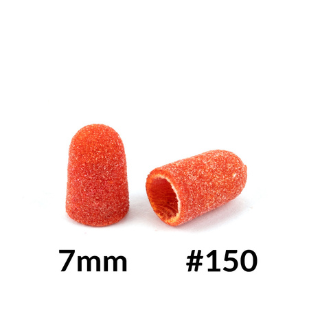 Capuchones para pedicura de 7 mm, grano 150, 10 unidades, Fabric Podo AlleMed, naranja