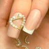 Ozdoby do paznokci serce 3D MollyNails white pearl 10 szt