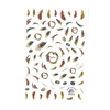Thin feather nail stickers R054