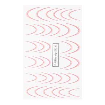 Adesivi ad effetto sfumato per unghie / French / Ombre / Linea del sorriso francese, 34 pezzi, rosa, STZ51