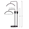 Lámpara LED de belleza de arco de 45 W, de pie, sin sombras, negra, modelo HQ-U28